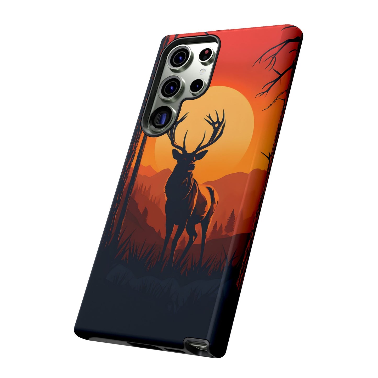 Wildlife Phone Case - Stag and Sunset Design for Nature Lovers