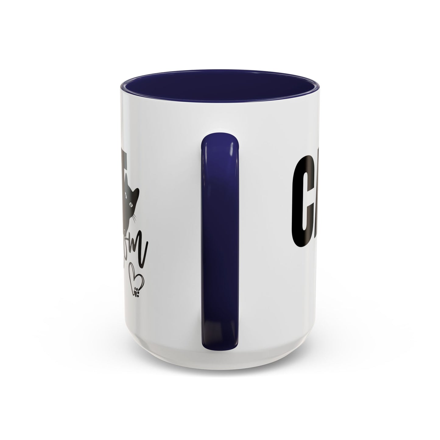 Cat Mom Accent 15oz Coffee Mug – Perfect Gift for Cat Lovers