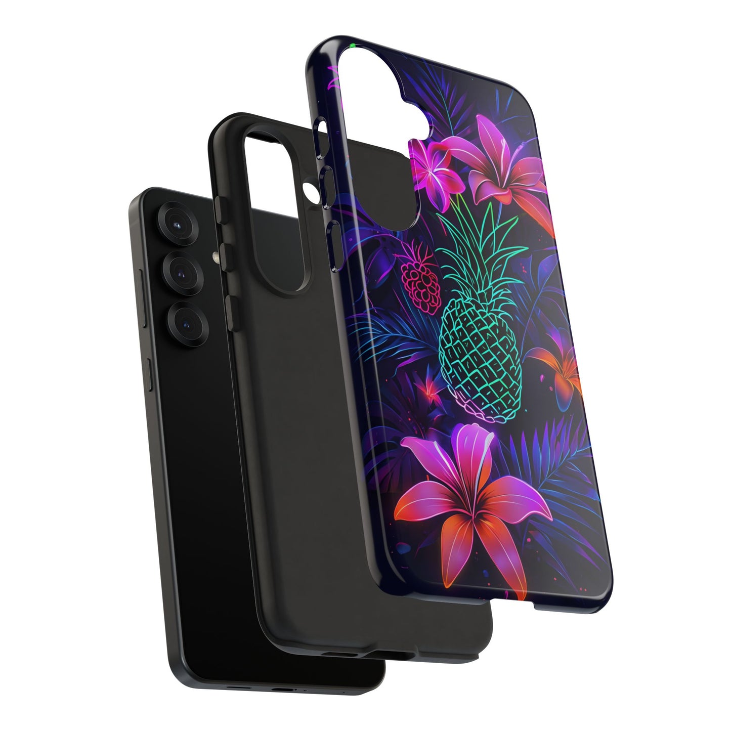 Tough Cases - Tropical Neon Floral iPhone Case