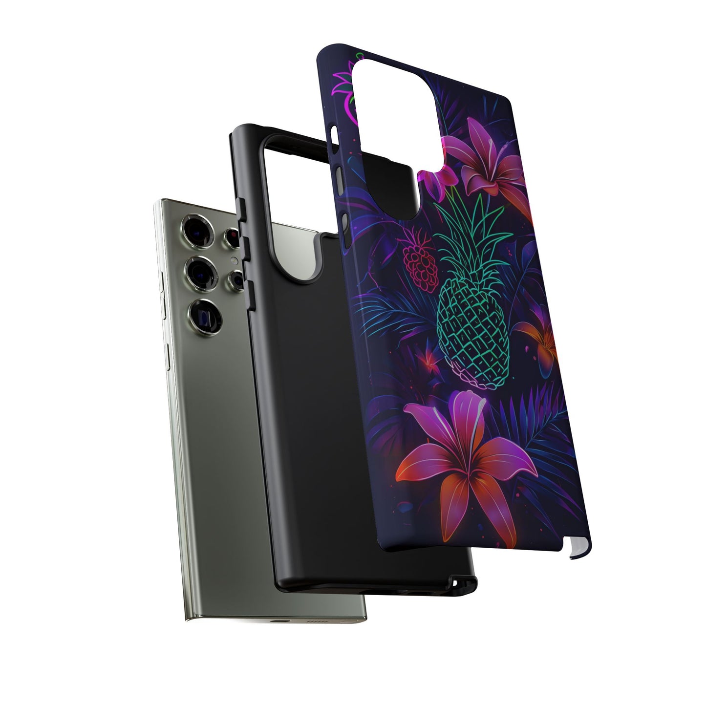Tough Cases - Tropical Neon Floral iPhone Case