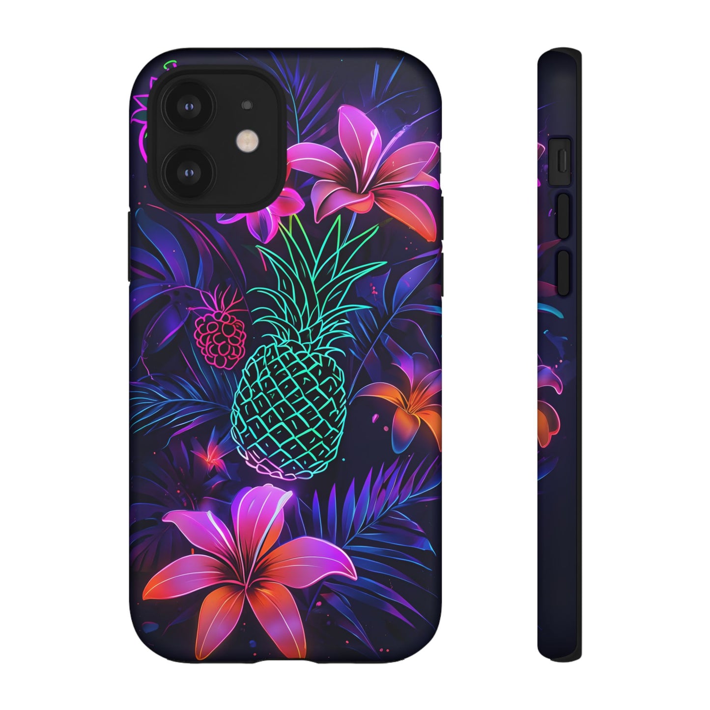 Tough Cases - Tropical Neon Floral iPhone Case