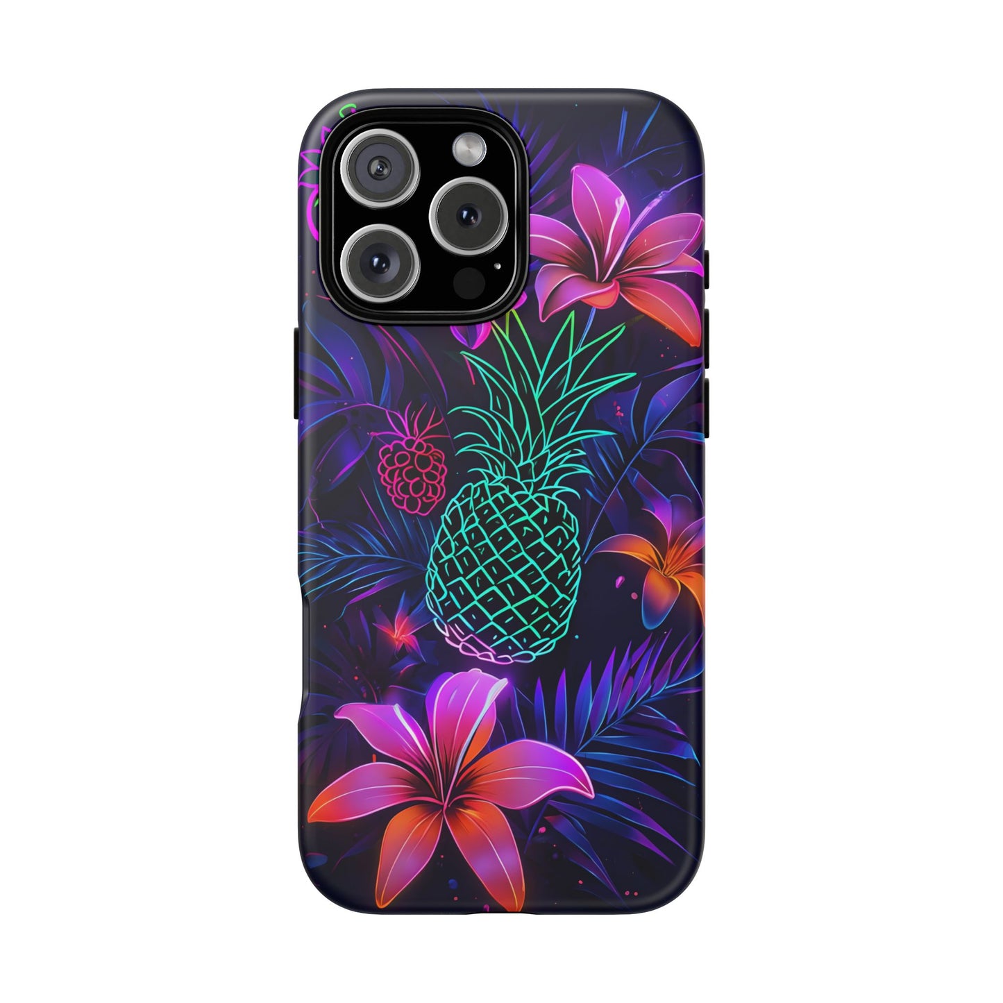 Tough Cases - Tropical Neon Floral iPhone Case