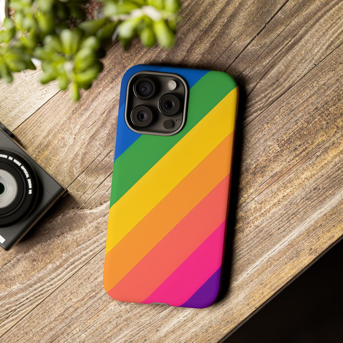 Vibrant Rainbow Phone Case - Tough & Stylish