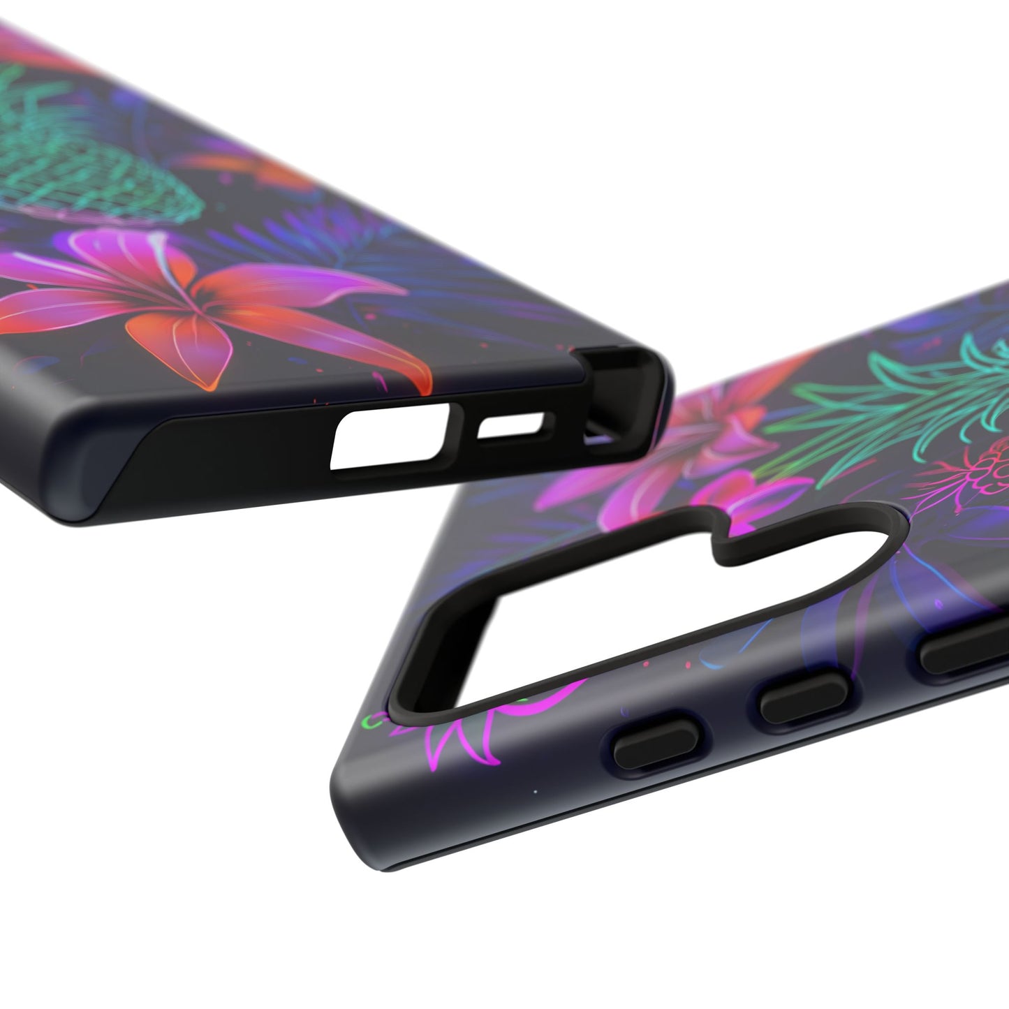 Tough Cases - Tropical Neon Floral iPhone Case