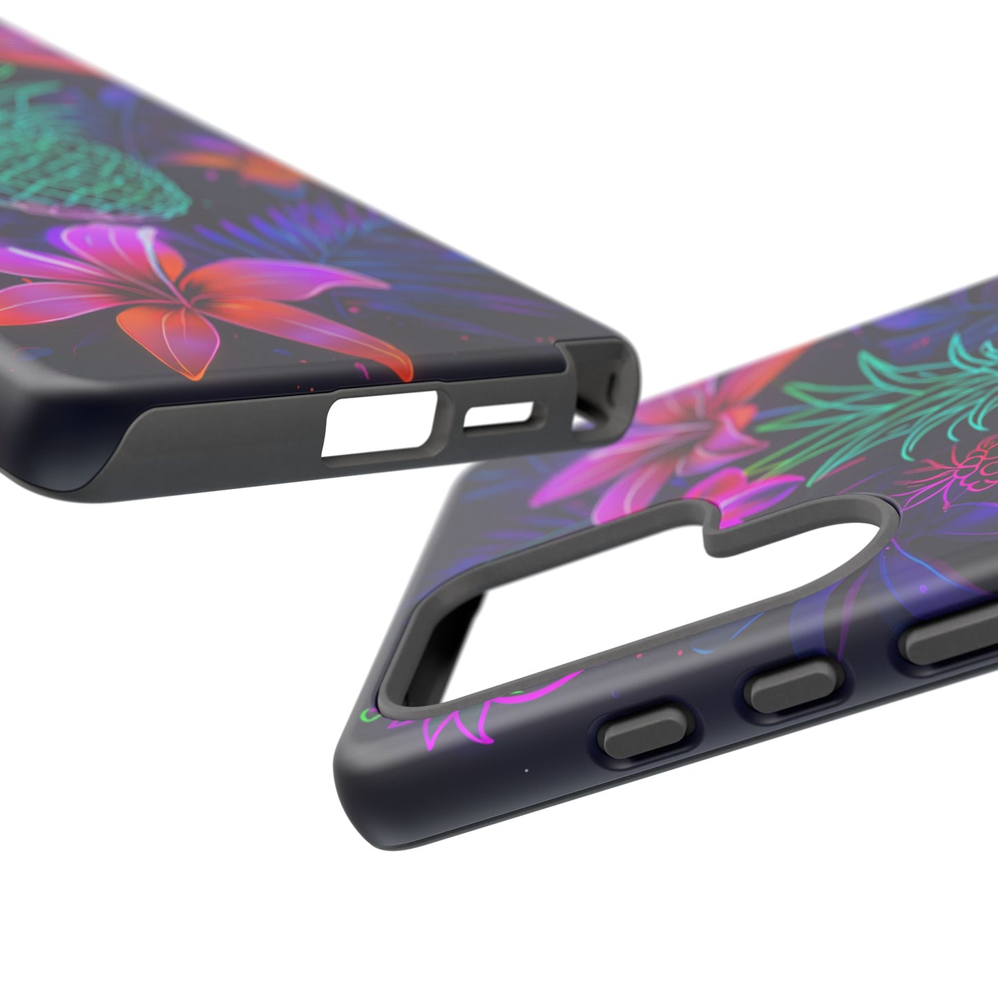 Tough Cases - Tropical Neon Floral iPhone Case