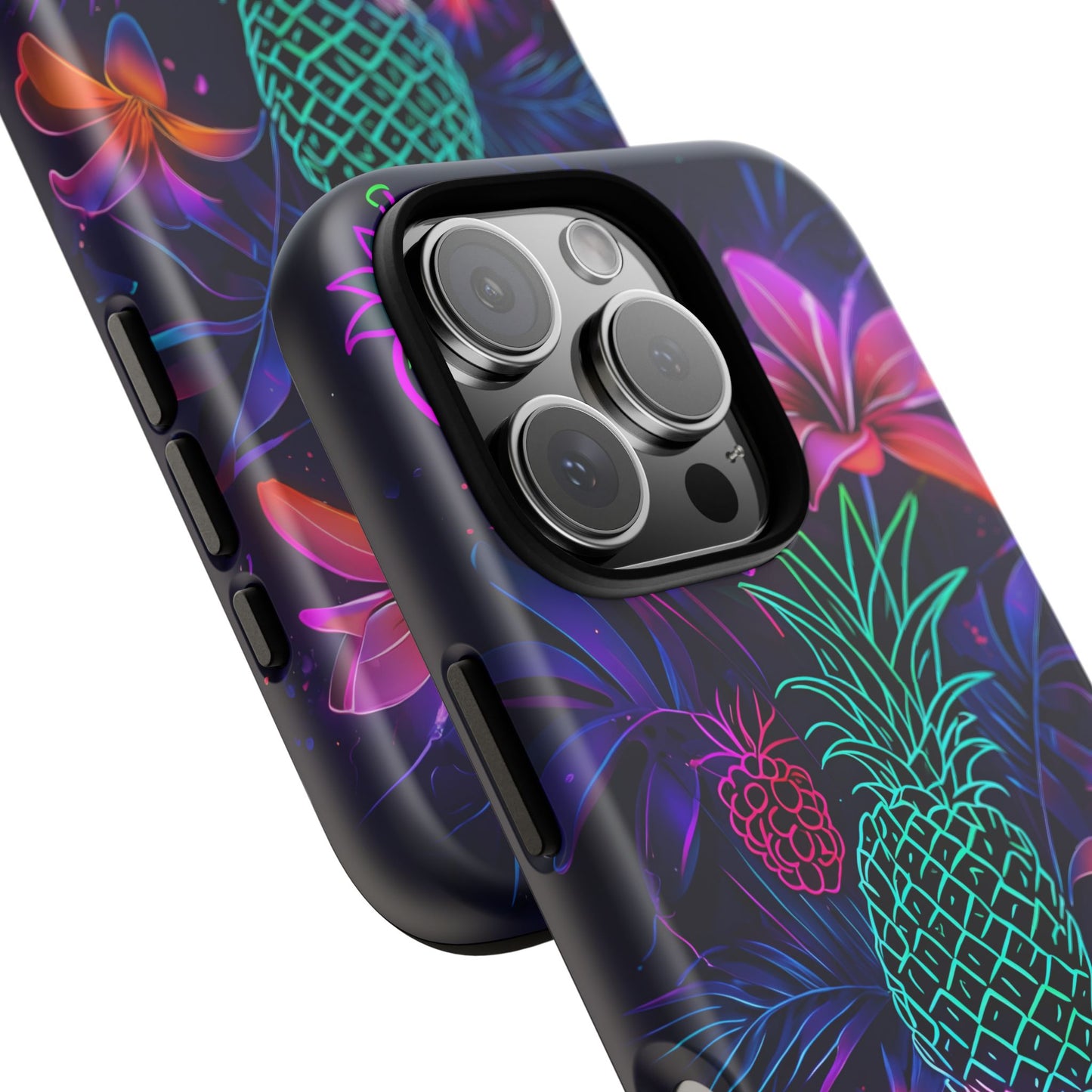Tough Cases - Tropical Neon Floral iPhone Case