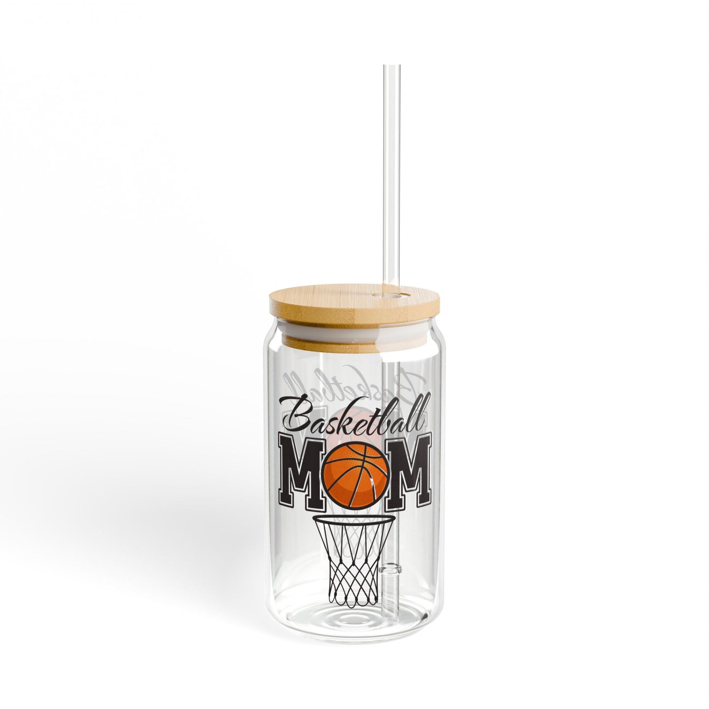 Basketball Mom Sipper Glass, 16oz - Perfect for Game Day!