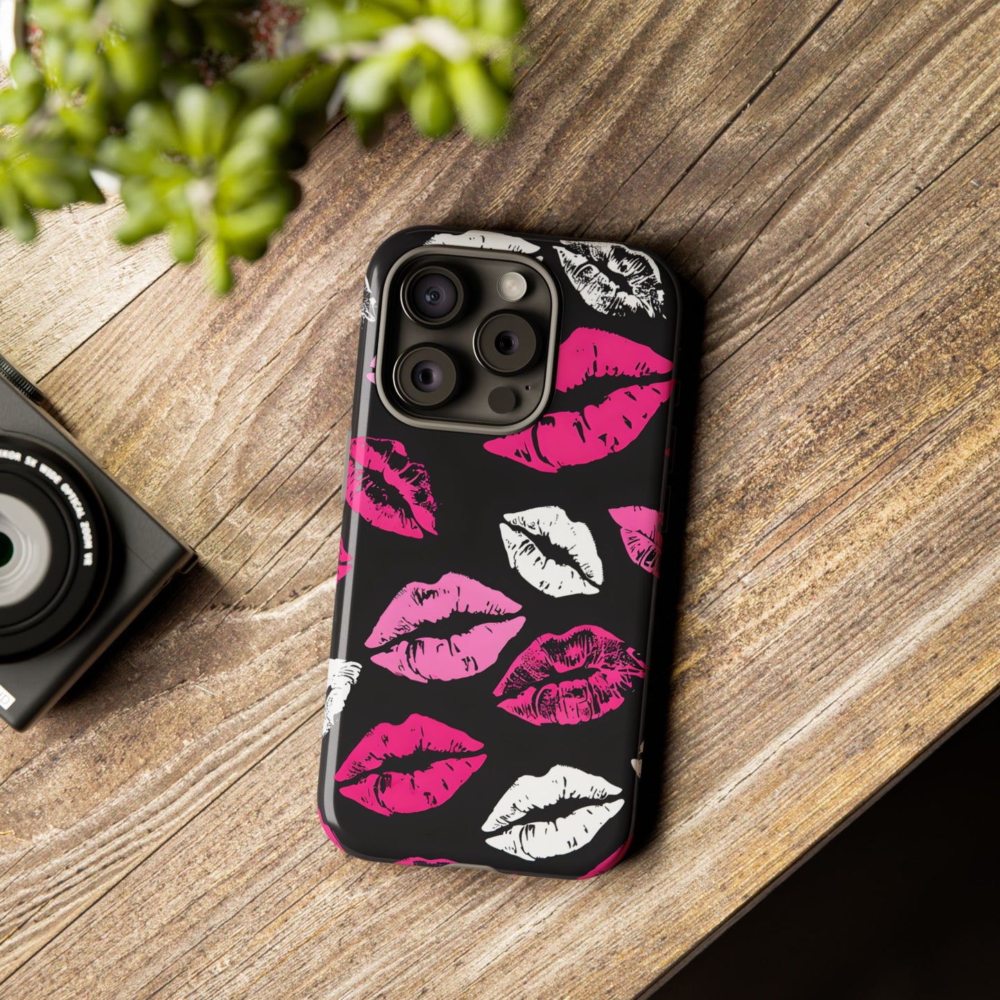 Lips Print iPhone Case - Stylish Tough Phone Cover