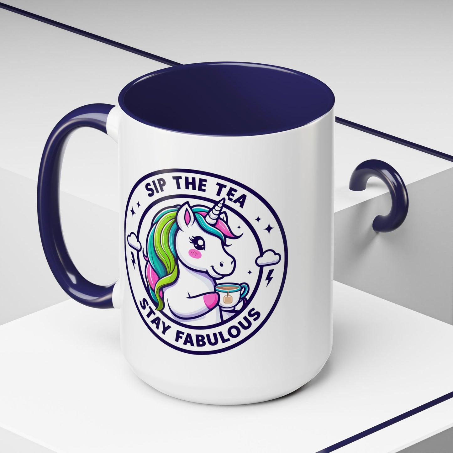 Unicorn Accent Coffee Mug - Sip the Tea, Stay Fabulous - Fun Gift for Unicorn Lovers