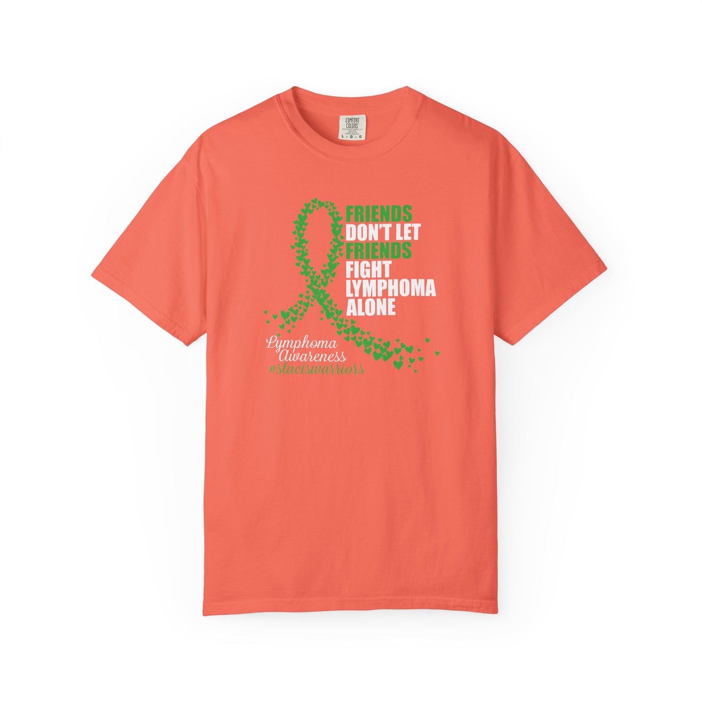 Supportive Lymphoma Awareness T-Shirt, Comfort Tee, Unisex Gift, Pink Ribbon Shirt, Friendship Tee, Cancer Awareness