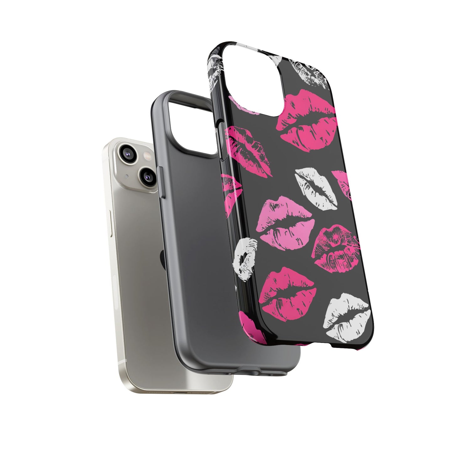 Lips Print iPhone Case - Stylish Tough Phone Cover
