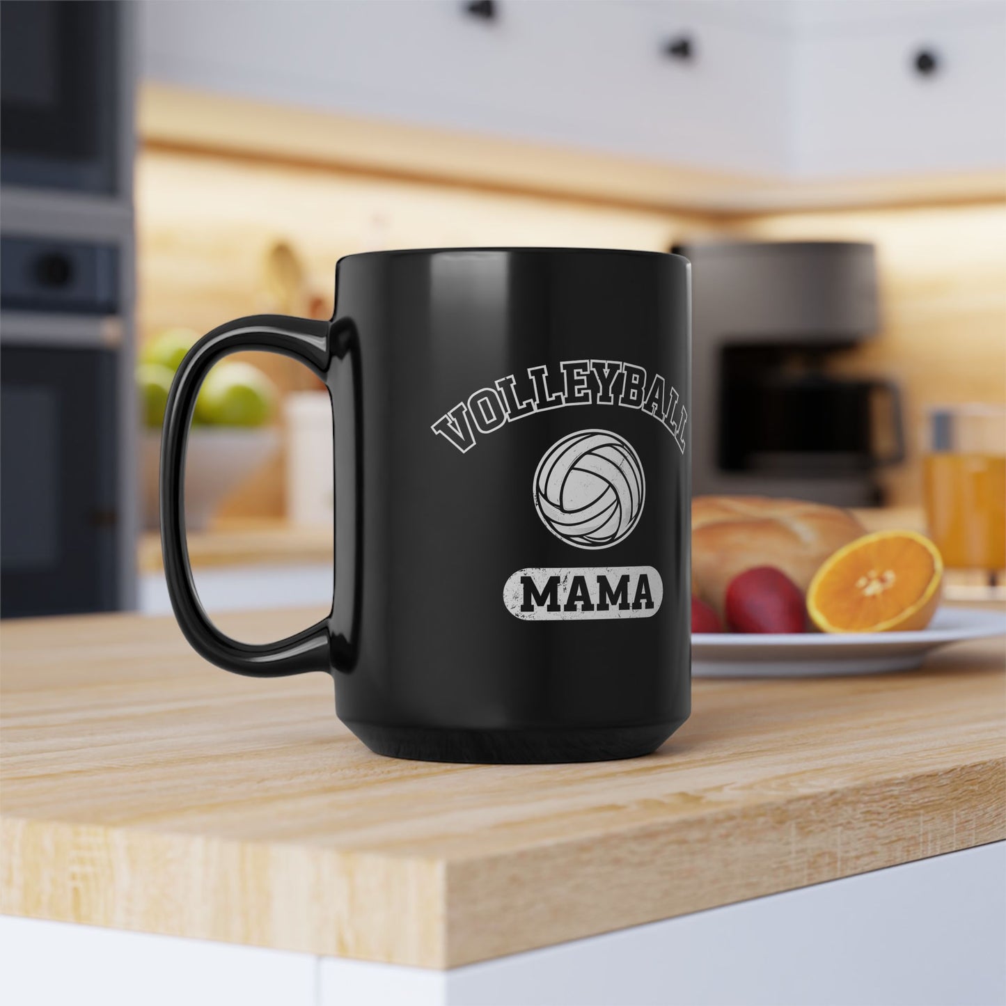 Volleyball Mama Black Mug - Perfect Gift for Volleyball Moms