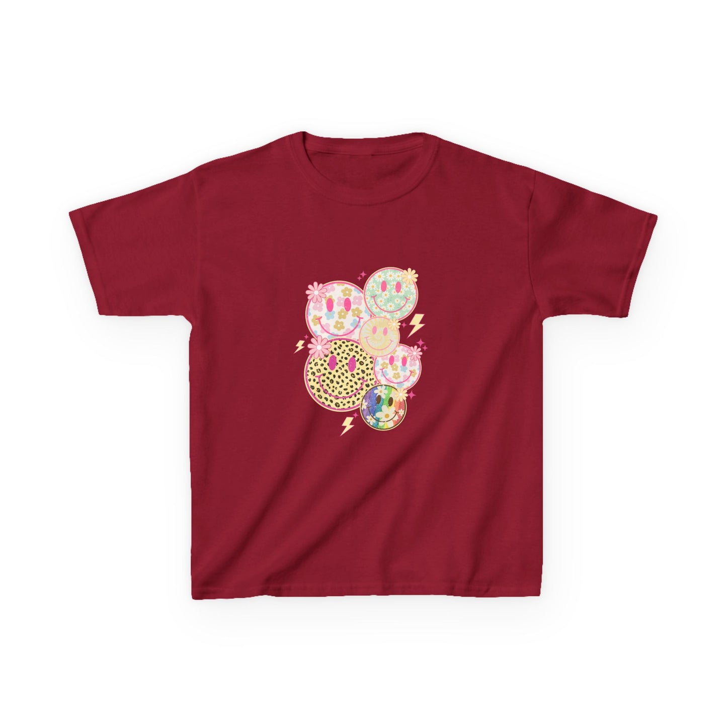Kids Smiley Face Tee - Fun & Colorful Heavy Cotton™ Shirt
