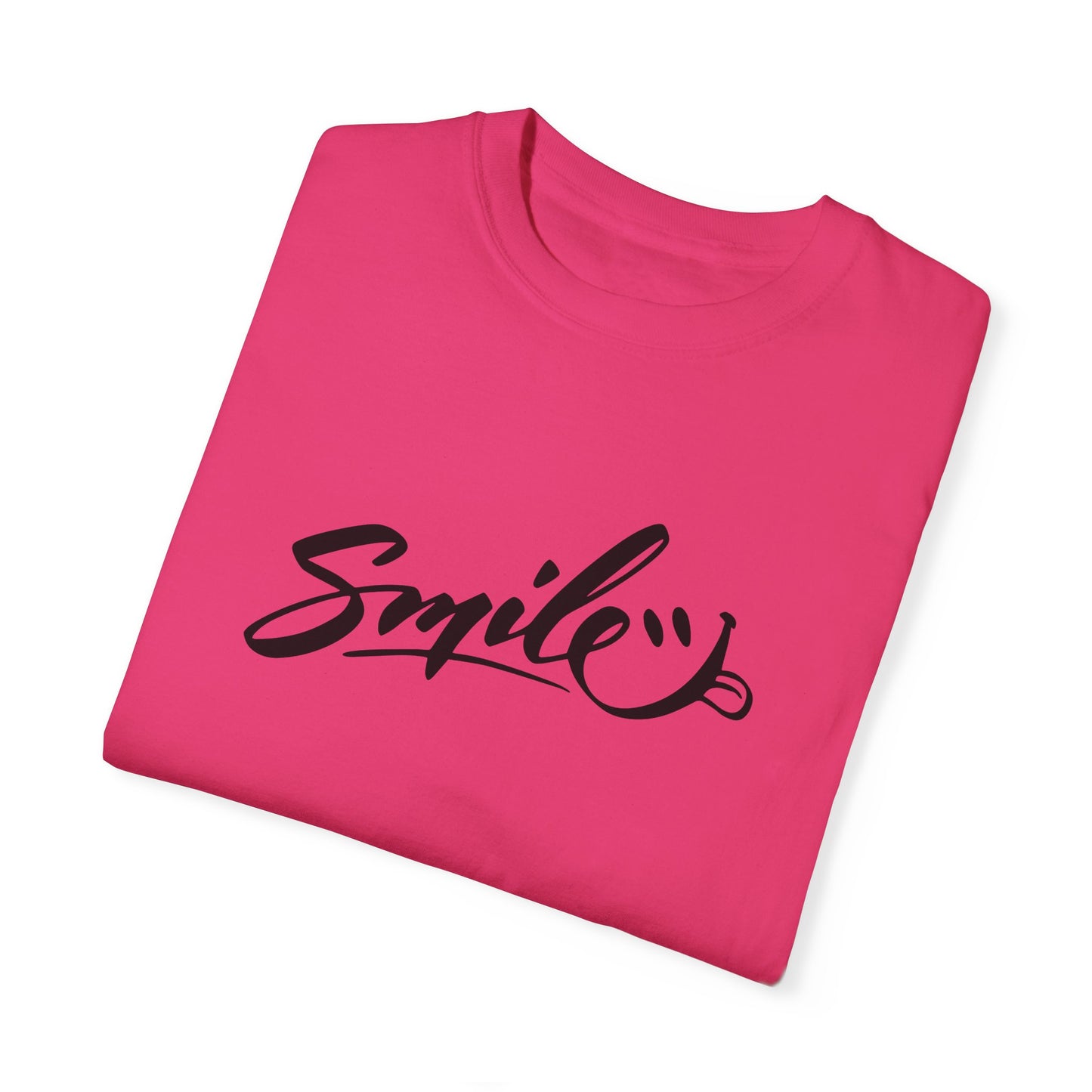 Unisex Smile T-Shirt | Garment-Dyed Cotton Tee for Everyday Joy