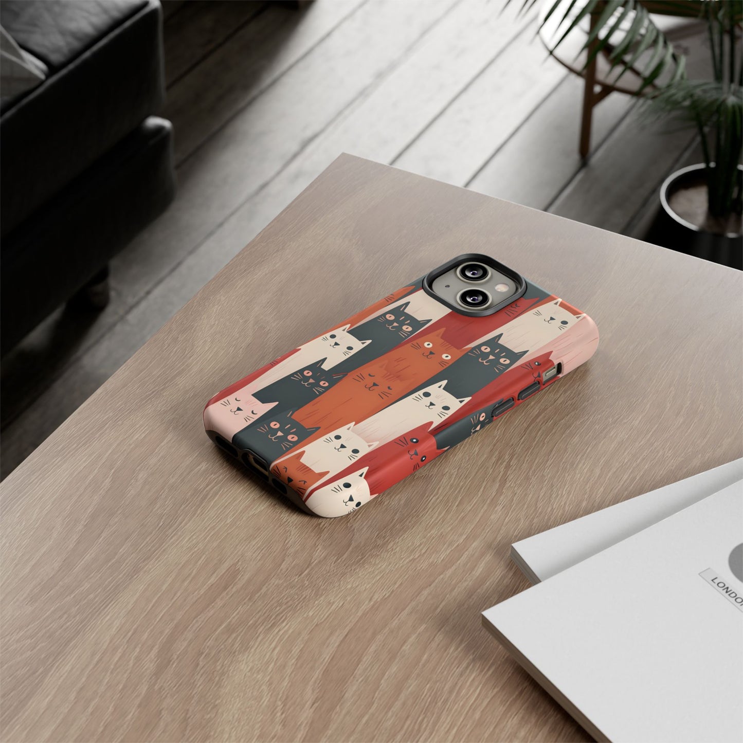 Playful Cat Phone Case - Tough & Stylish Purrfect for Cat Lovers