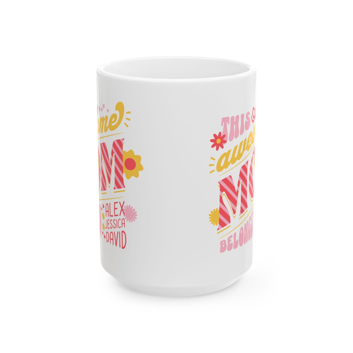 Personalized Awesome Mom Ceramic Mug - Perfect Gift for Mother's Day & Birthdays | 11oz & 15oz Options