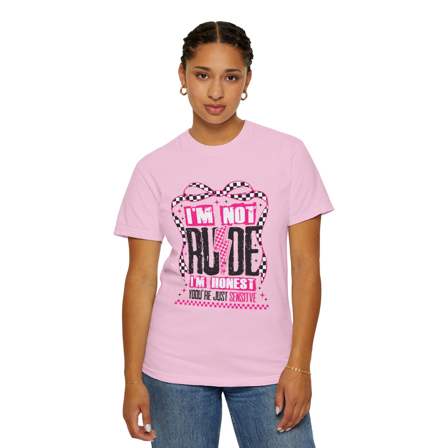 Funny Unisex Garment-Dyed T-Shirt - "I'm Not Rude, I'm Honest"