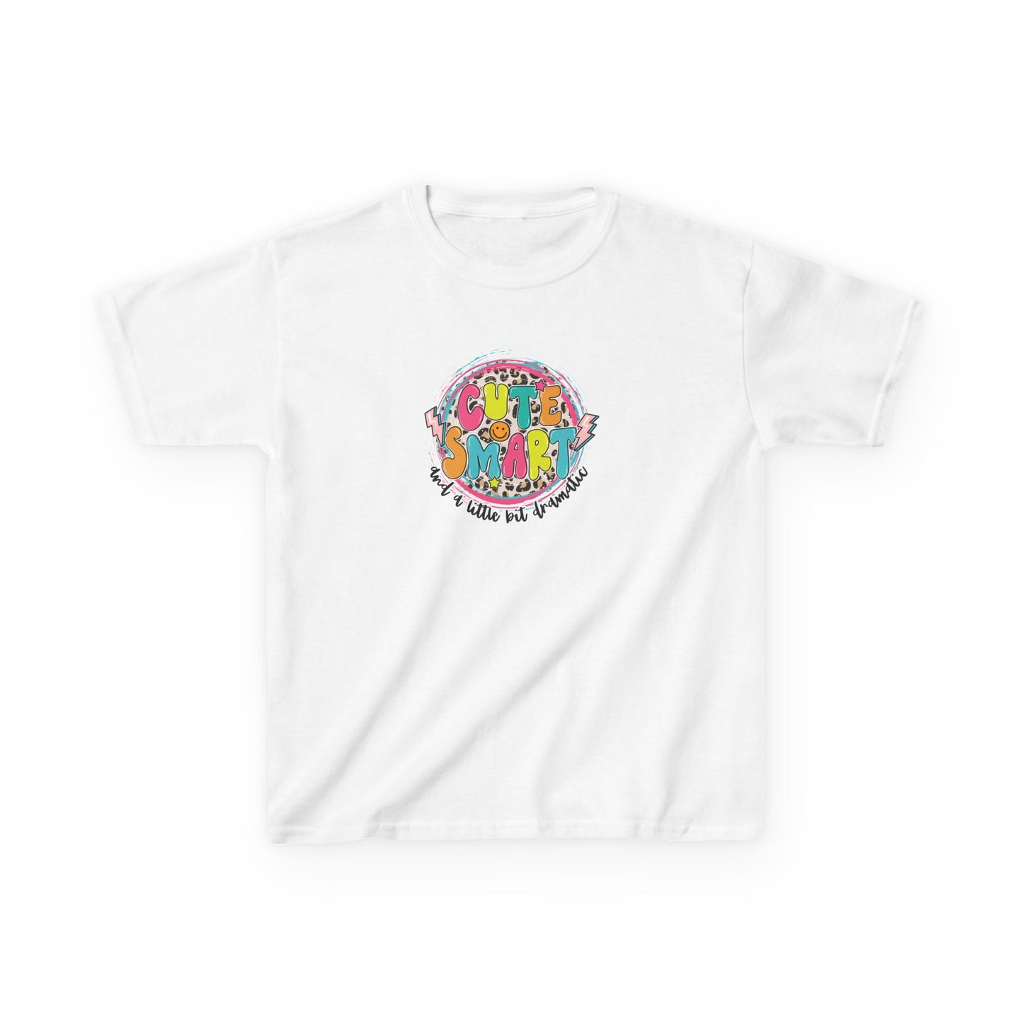 Cute & Smart Kids Heavy Cotton Tee - Fun Graphic T-Shirt for Children