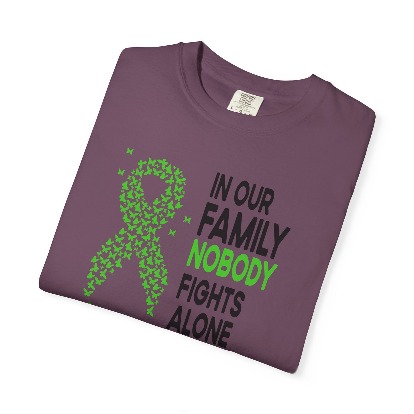 Lymphoma Awareness T-Shirt, Family Support Tee, Garment-Dyed Shirt, Cancer Awareness Apparel, Gift for Caregivers, 5K Event Shirt