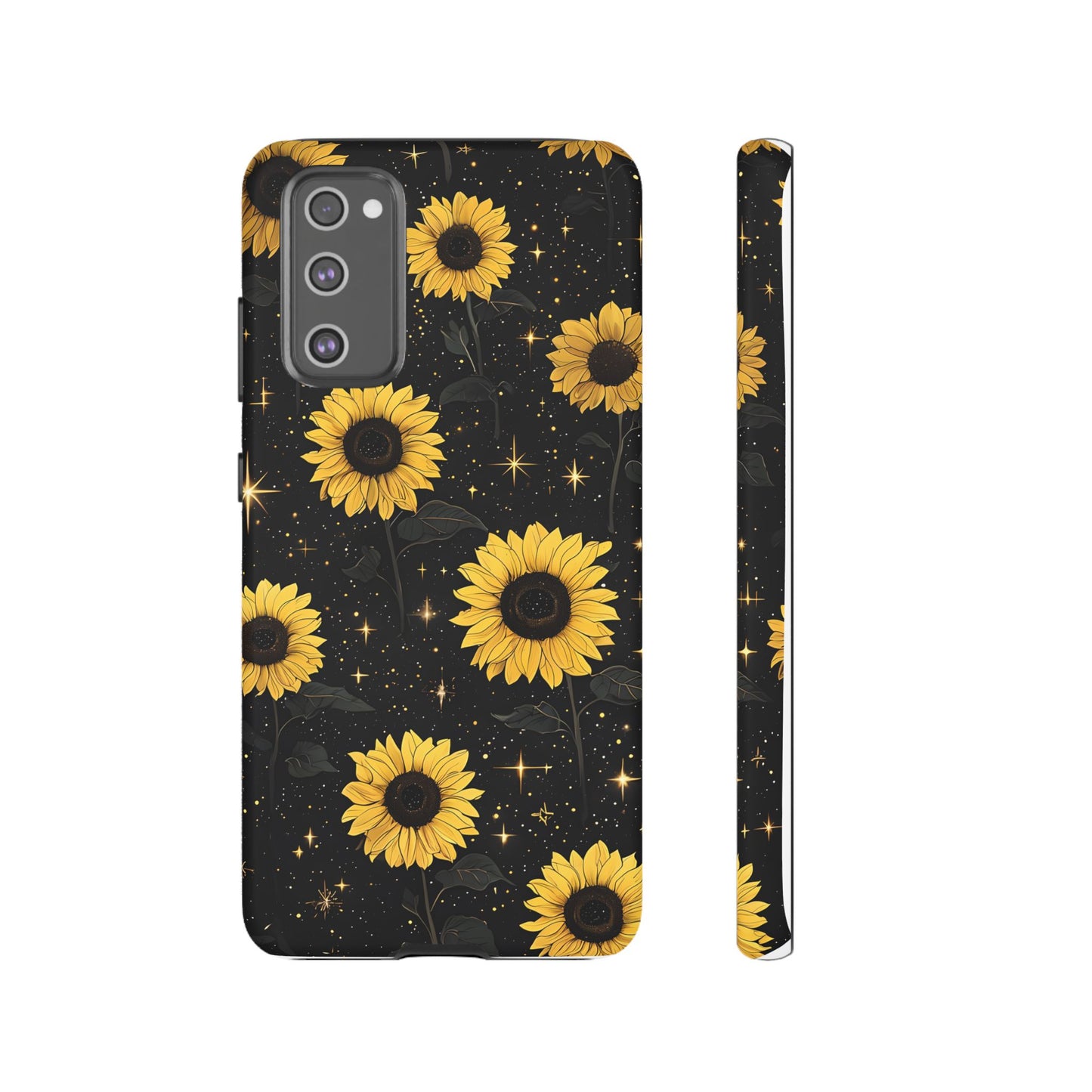 Sunflower Galaxy Tough Case - Durable Phone Cover with Floral Design