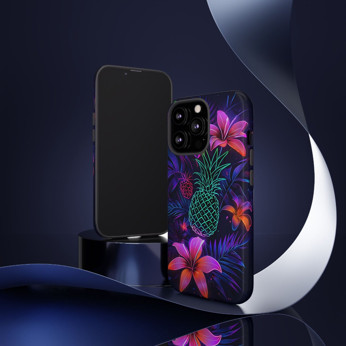 Tough Cases - Tropical Neon Floral iPhone Case