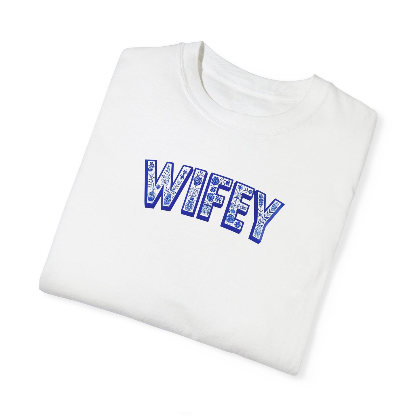 Chinoiserie-Wifey Garment-Dyed Unisex T-Shirt - Fun & Relaxed Apparel