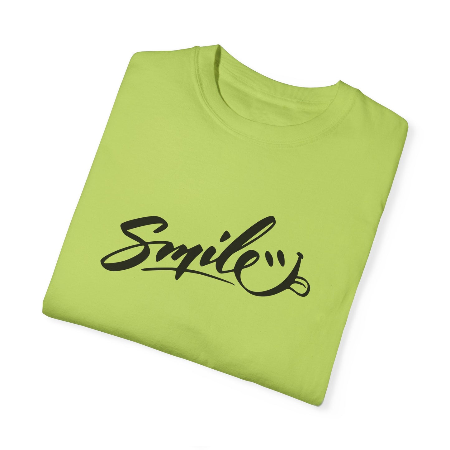 Unisex Smile T-Shirt | Garment-Dyed Cotton Tee for Everyday Joy