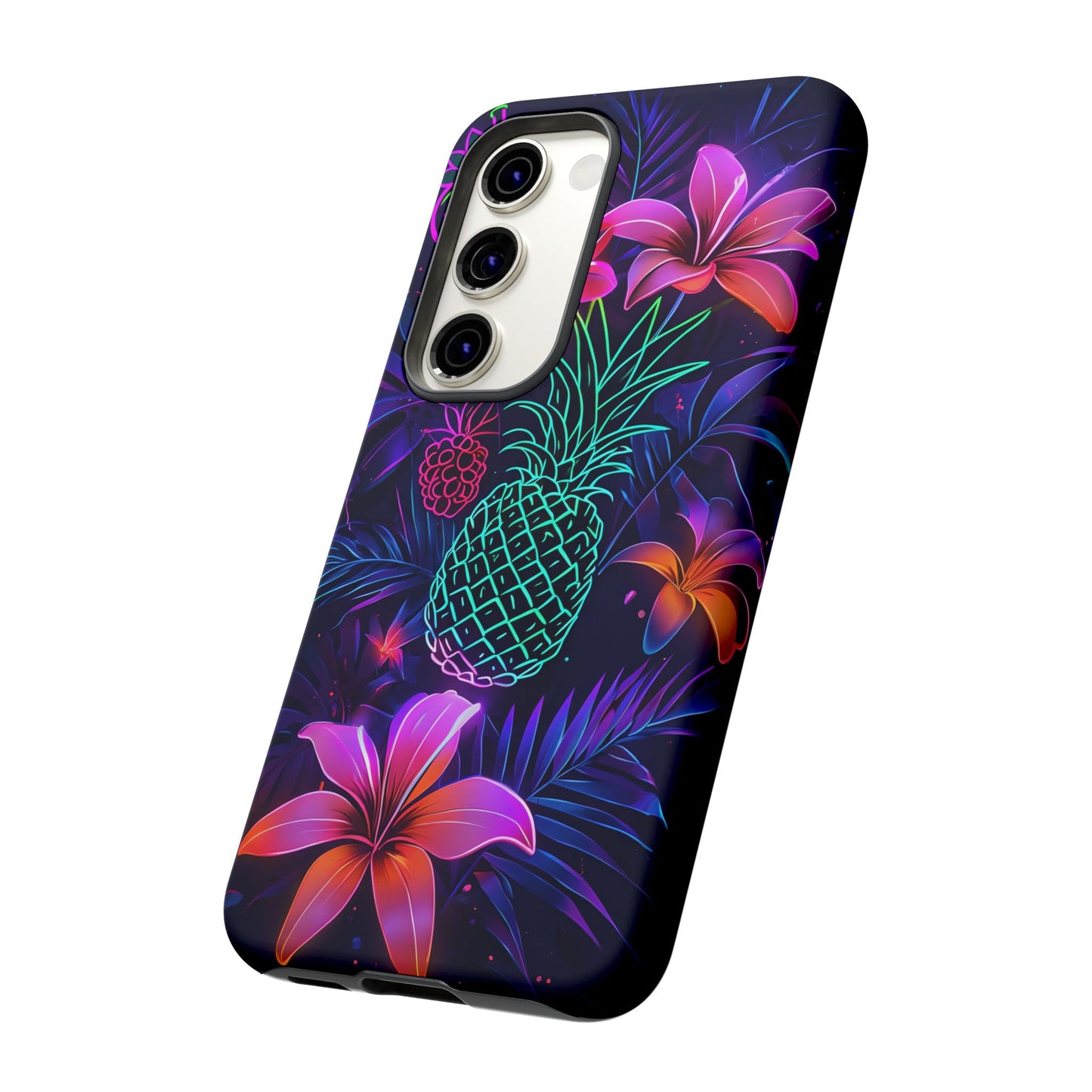 Tough Cases - Tropical Neon Floral iPhone Case