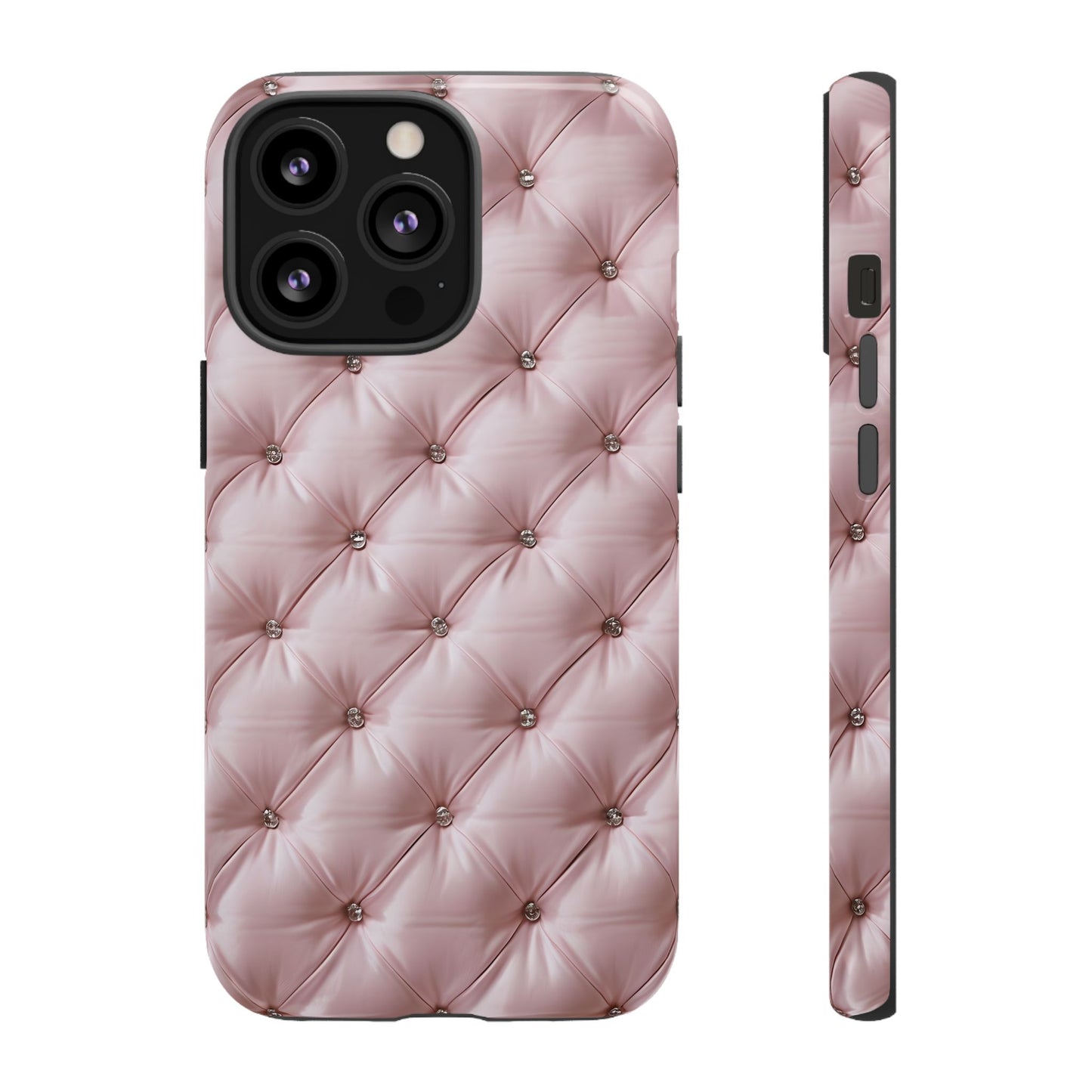 Luxury Pink Quilted Phone Case - Tough Cases for Stylish Protection