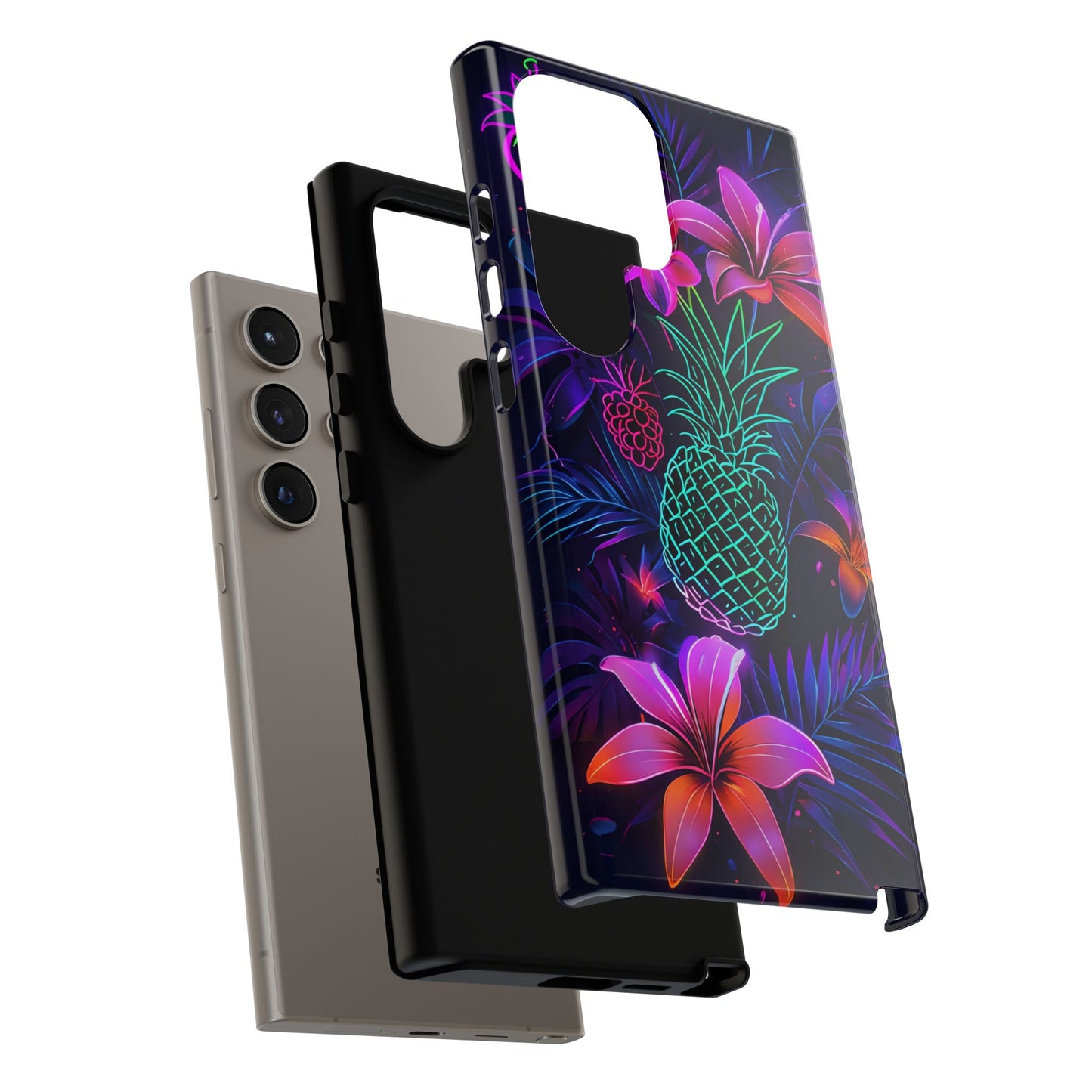 Tough Cases - Tropical Neon Floral iPhone Case