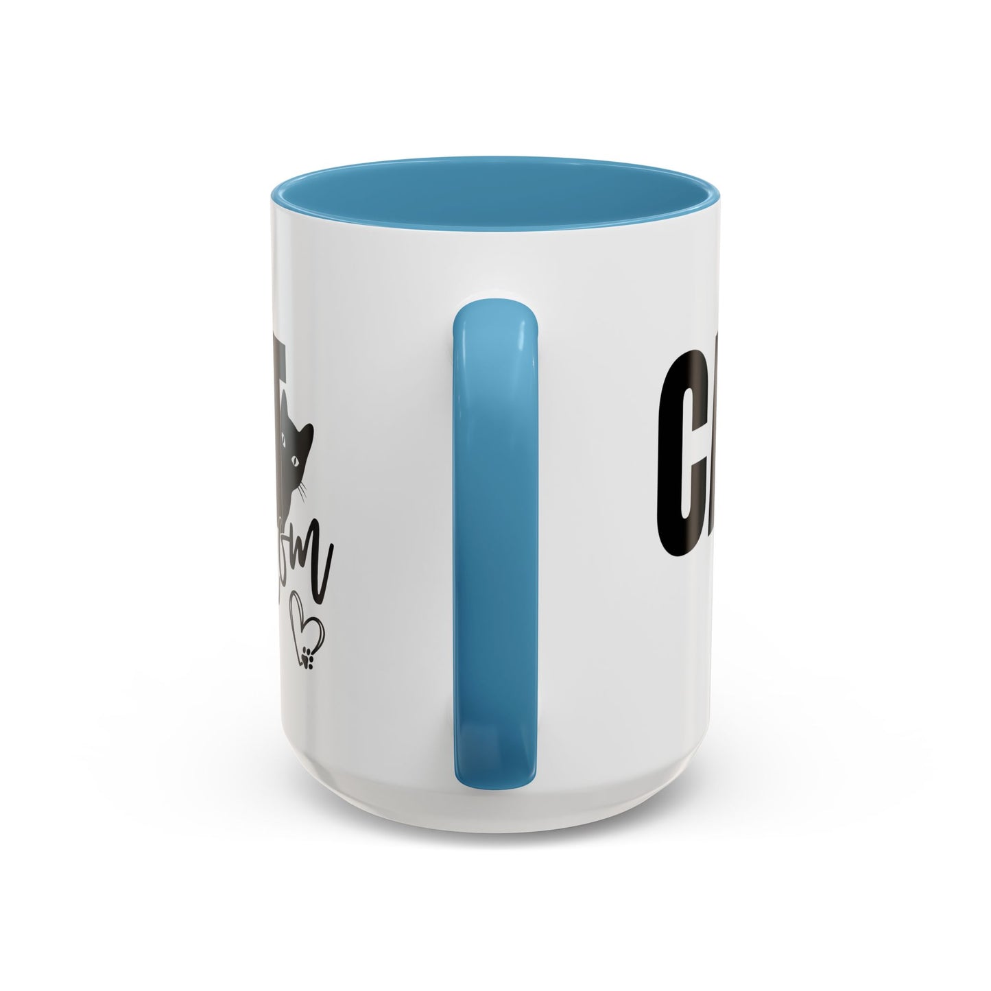 Cat Mom Accent 15oz Coffee Mug – Perfect Gift for Cat Lovers