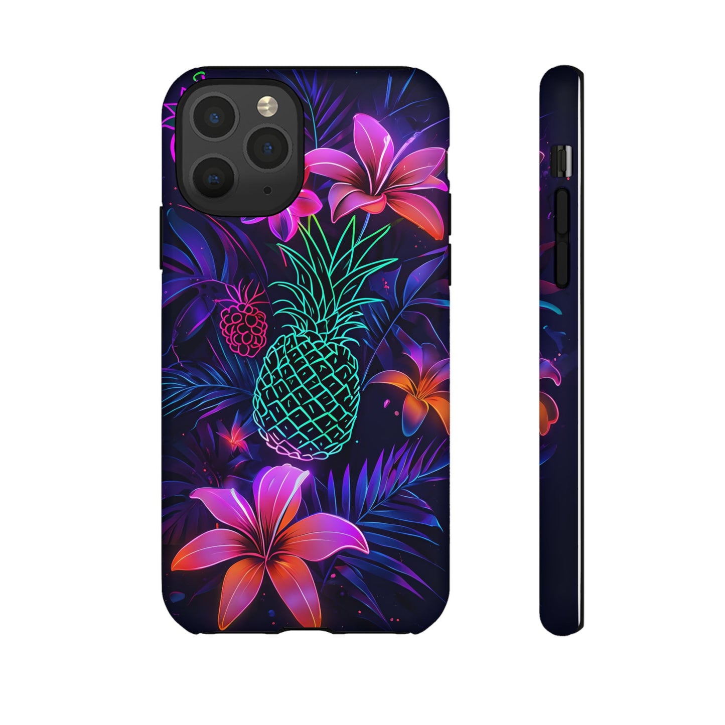 Tough Cases - Tropical Neon Floral iPhone Case
