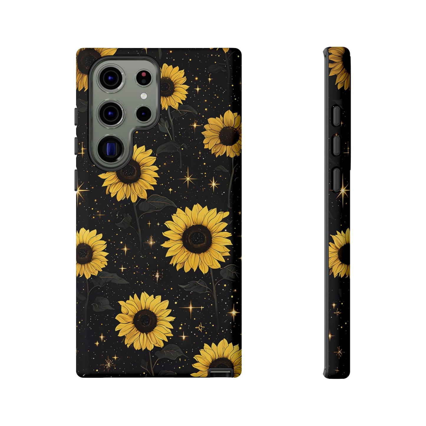 Sunflower Galaxy Tough Case - Durable Phone Cover with Floral Design