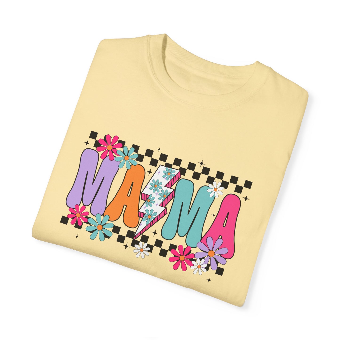 Colorful Mama Graphic T-Shirt for Moms - Unisex Garment-Dyed Tee