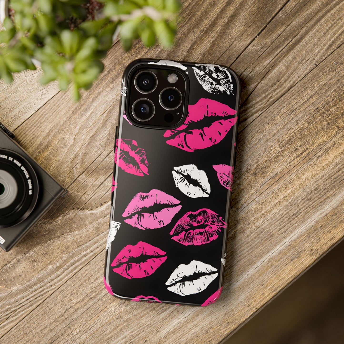 Lips Print iPhone Case - Stylish Tough Phone Cover