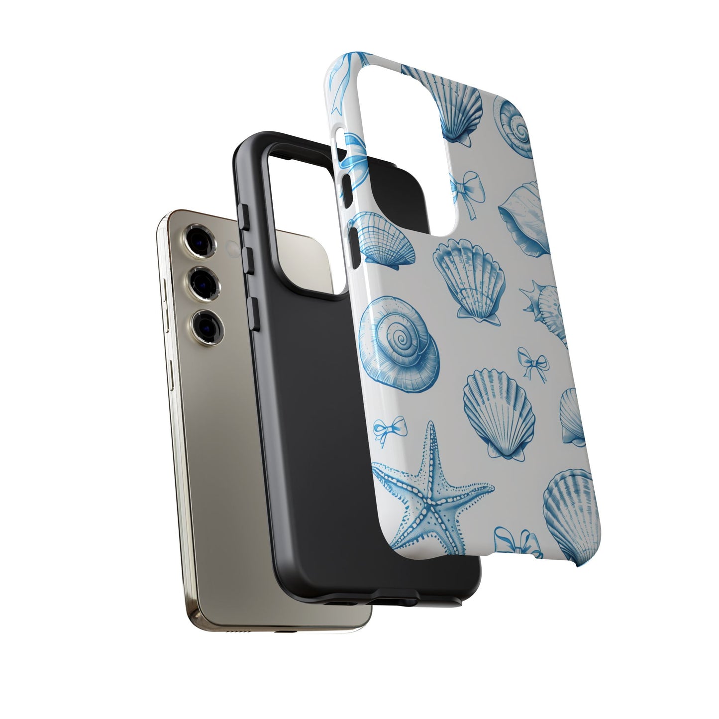 Coquette-Coastal Ocean-Themed Phone Case - Seashell and Starfish Design