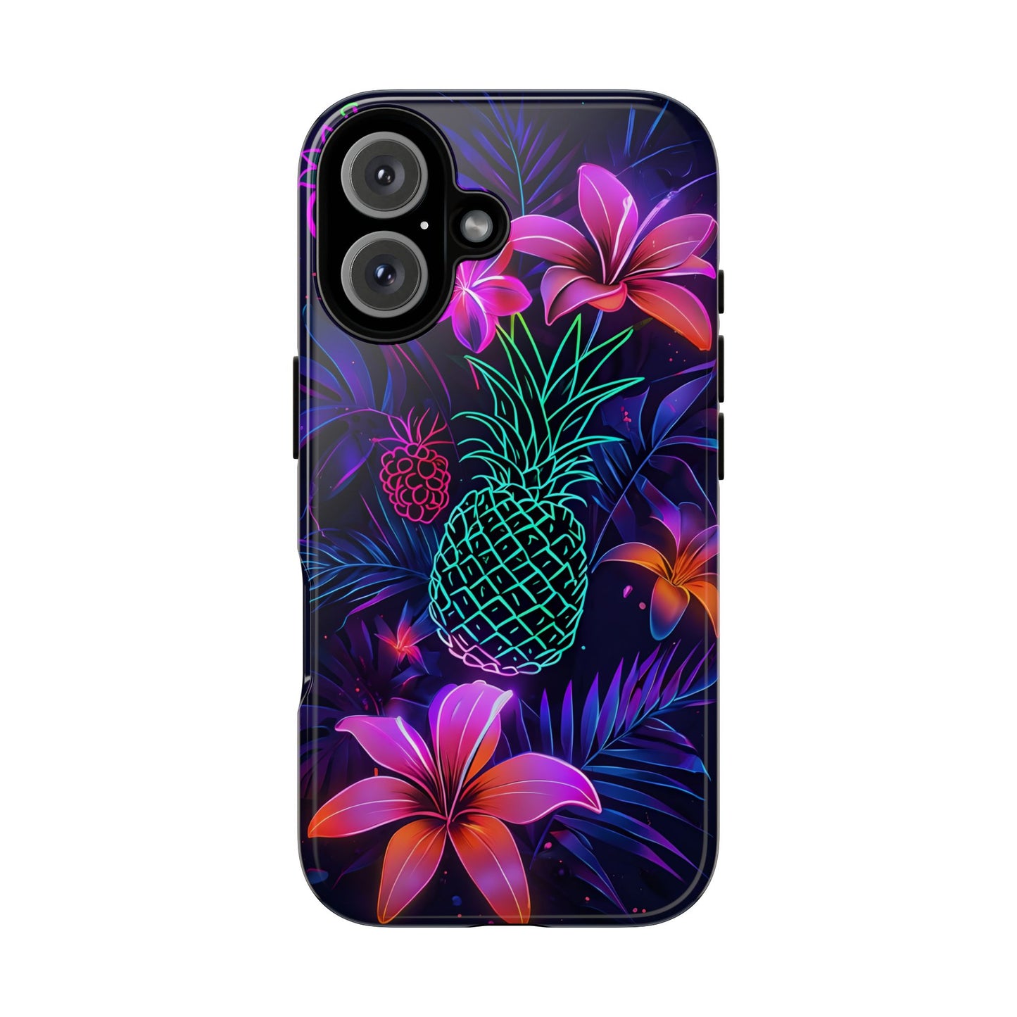 Tough Cases - Tropical Neon Floral iPhone Case