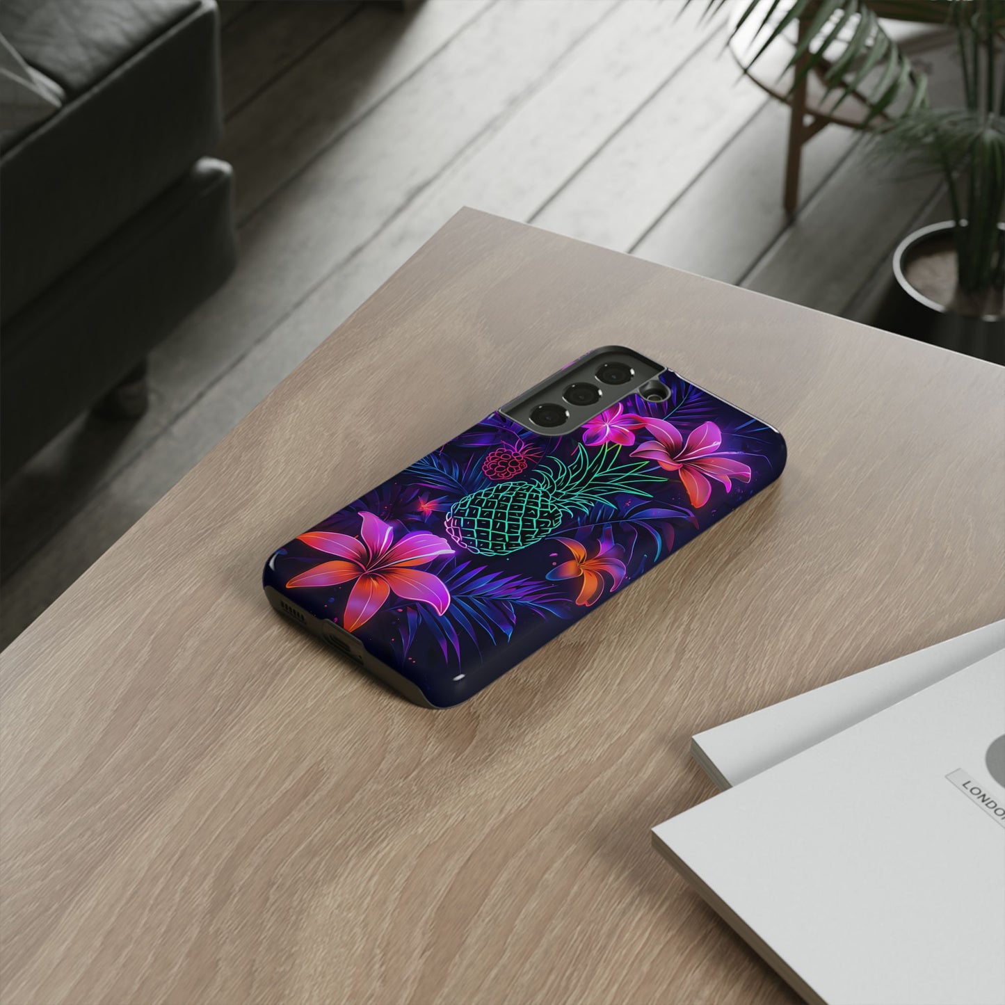 Tough Cases - Tropical Neon Floral iPhone Case