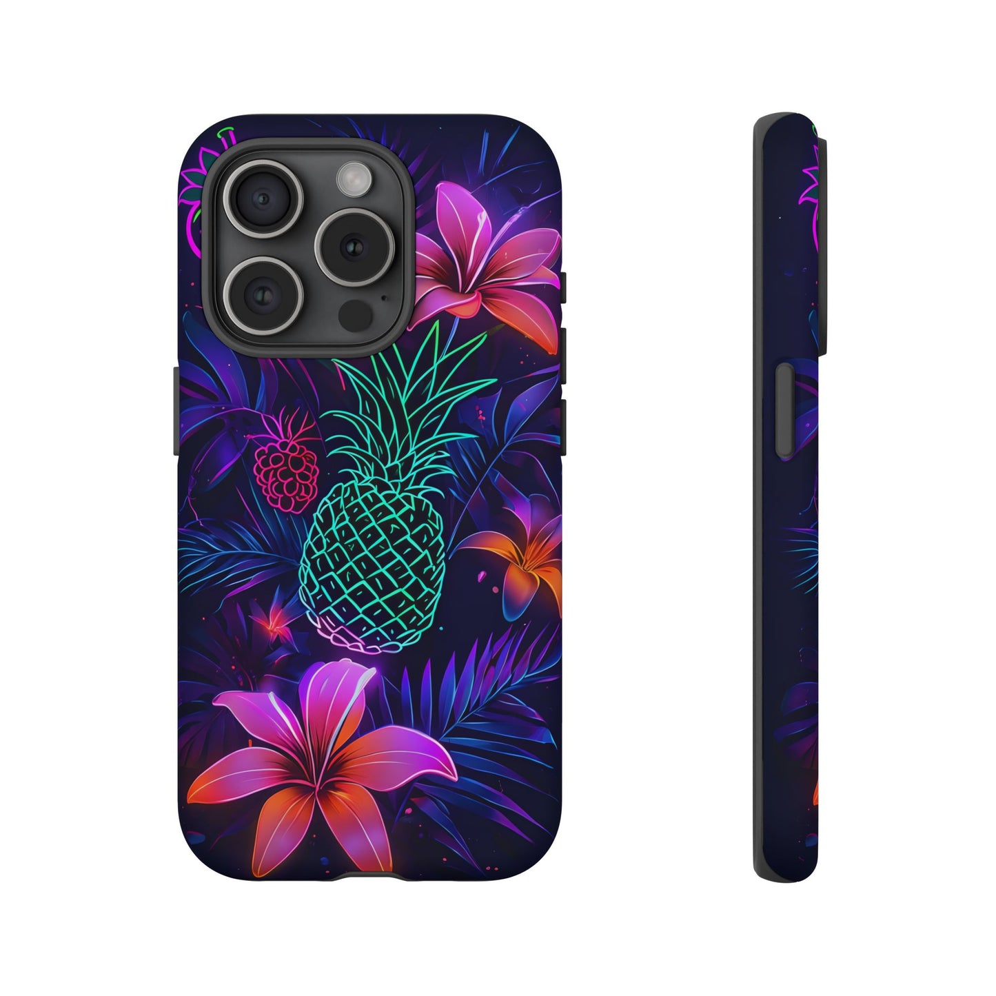 Tough Cases - Tropical Neon Floral iPhone Case