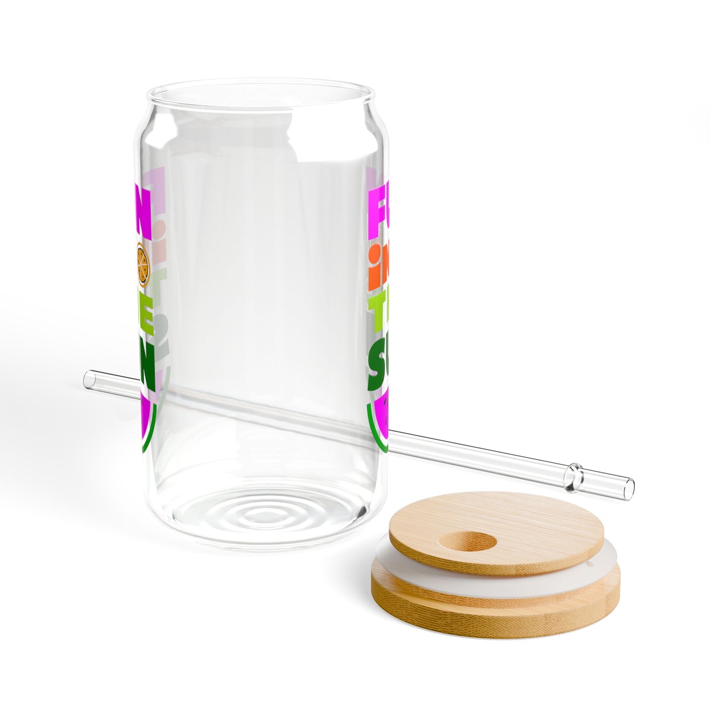 Fun in the Sun Sipper Glass - 16oz Eco-Friendly Drinkware with Straw
