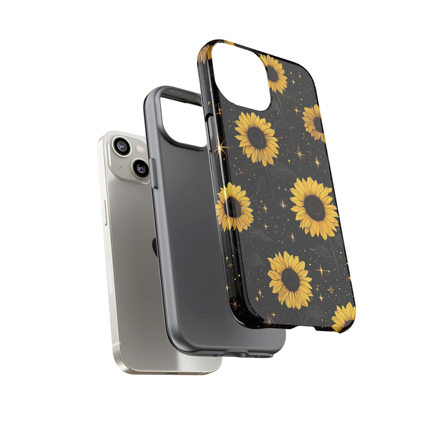 Sunflower Galaxy Tough Case - Durable Phone Cover with Floral Design