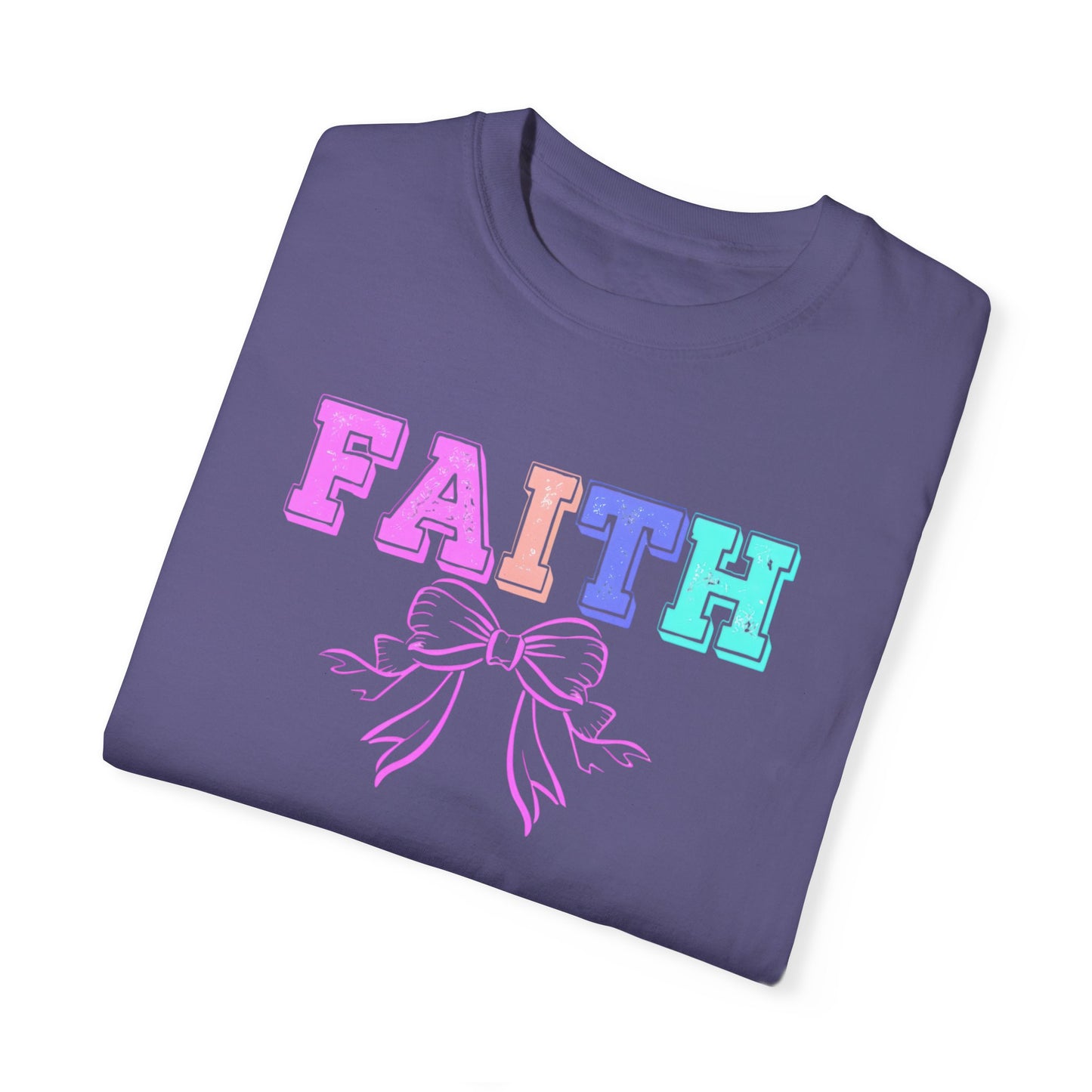 Faith Bow Unisex Garment-Dyed T-Shirt