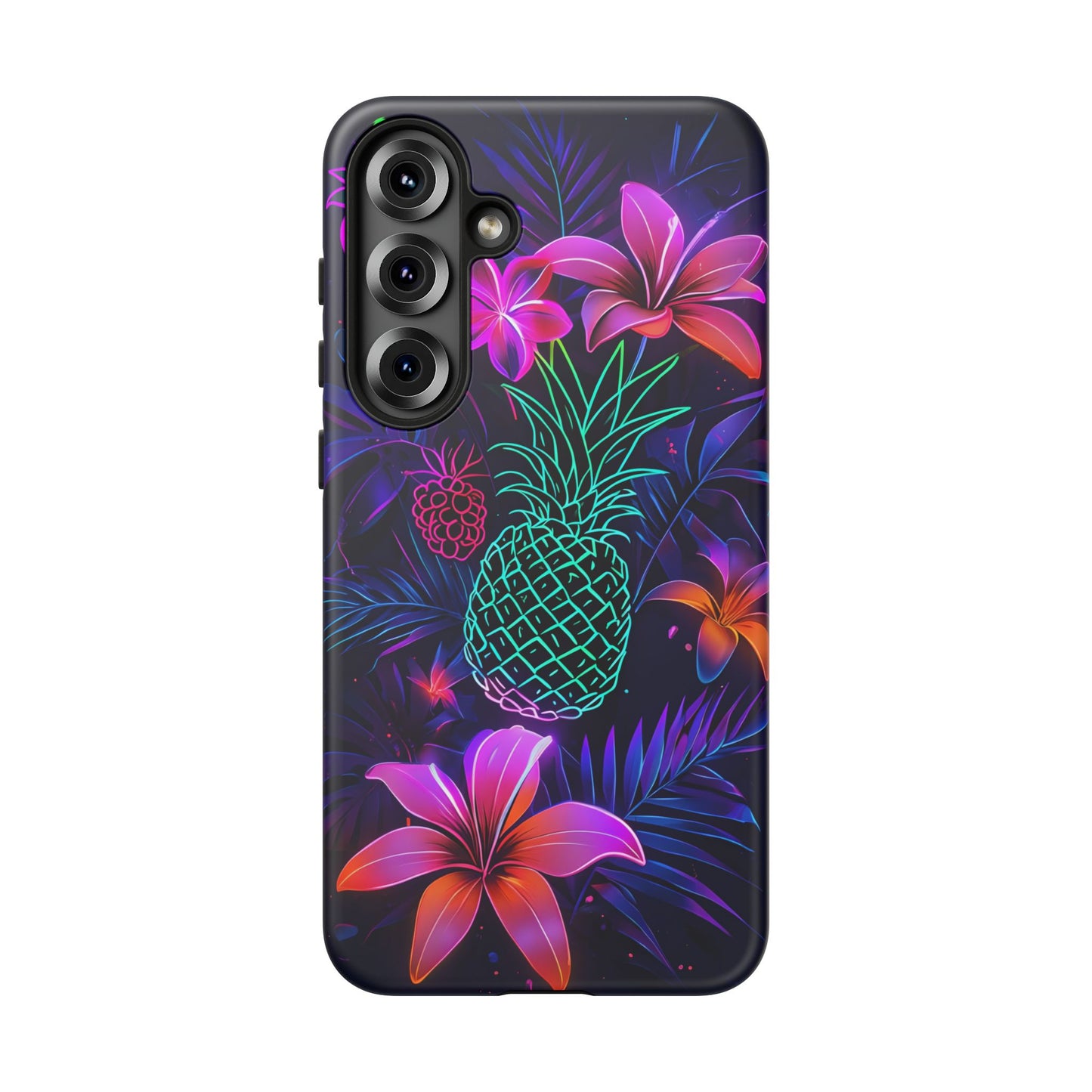 Tough Cases - Tropical Neon Floral iPhone Case