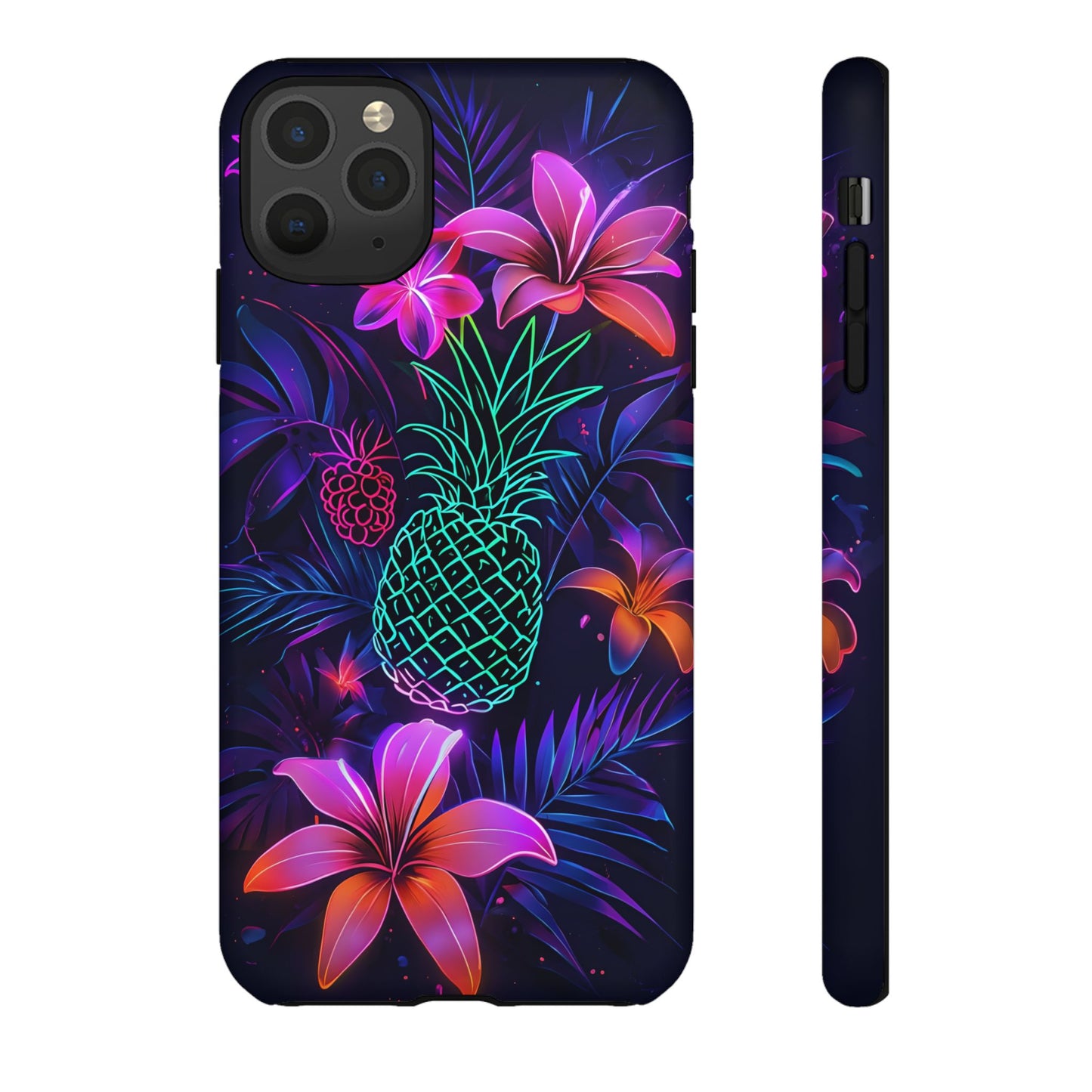 Tough Cases - Tropical Neon Floral iPhone Case
