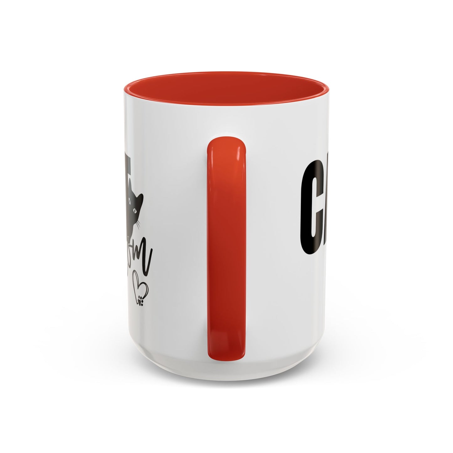 Cat Mom Accent 15oz Coffee Mug – Perfect Gift for Cat Lovers