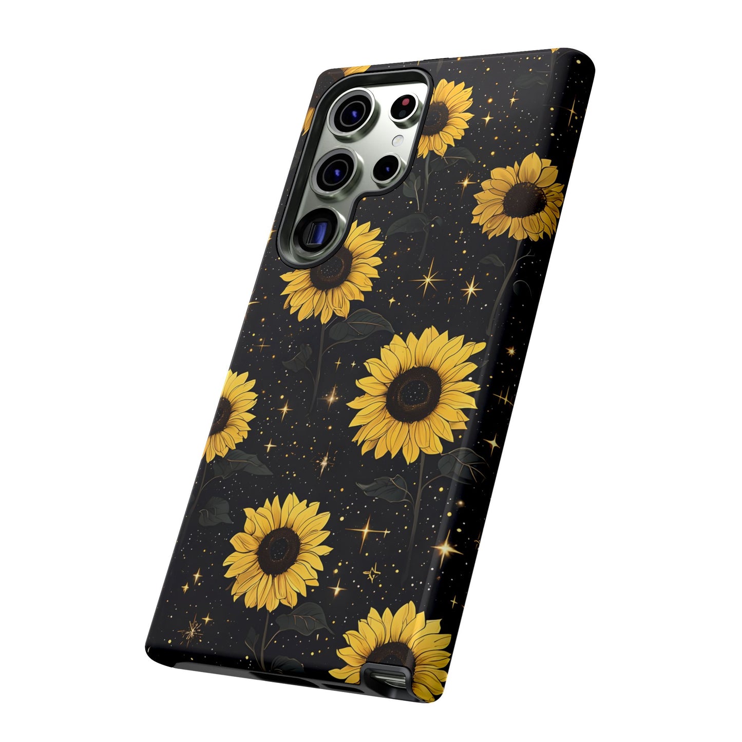 Sunflower Galaxy Tough Case - Durable Phone Cover with Floral Design