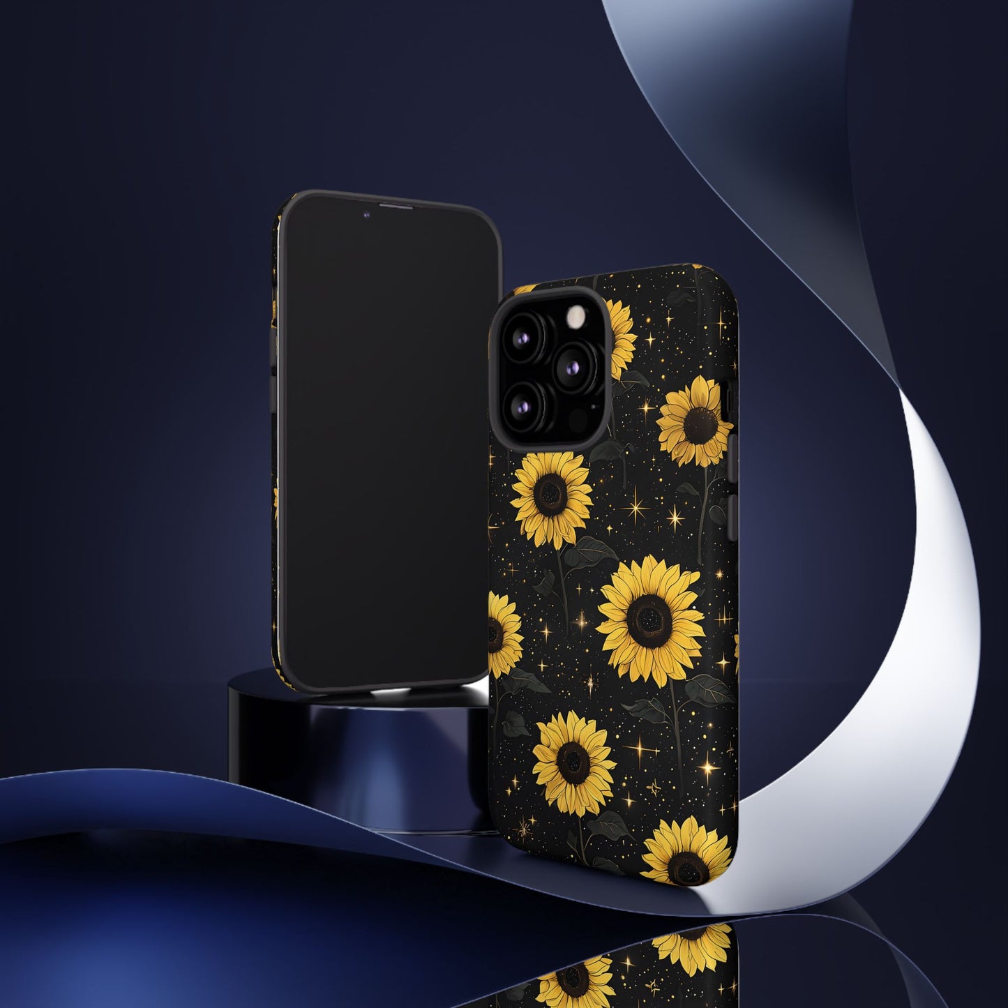 Sunflower Galaxy Tough Case - Durable Phone Cover with Floral Design