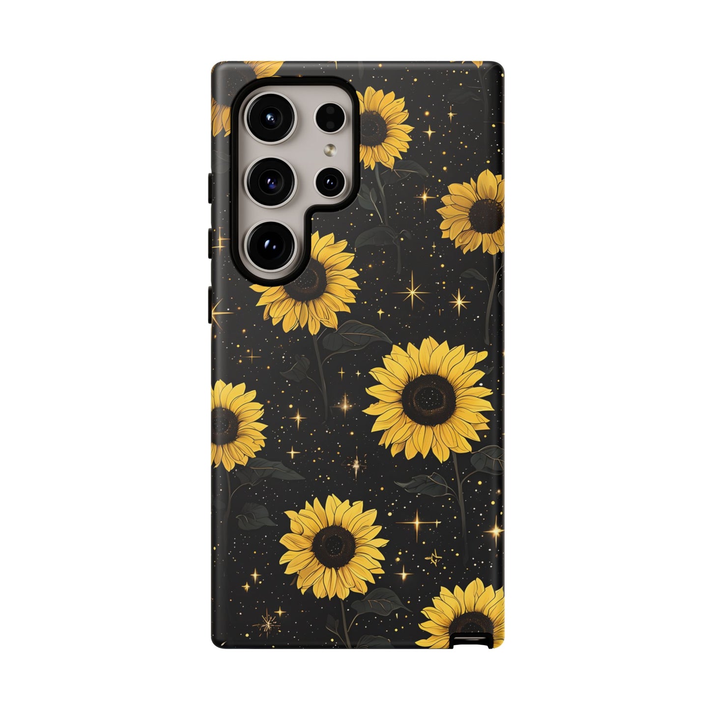 Sunflower Galaxy Tough Case - Durable Phone Cover with Floral Design