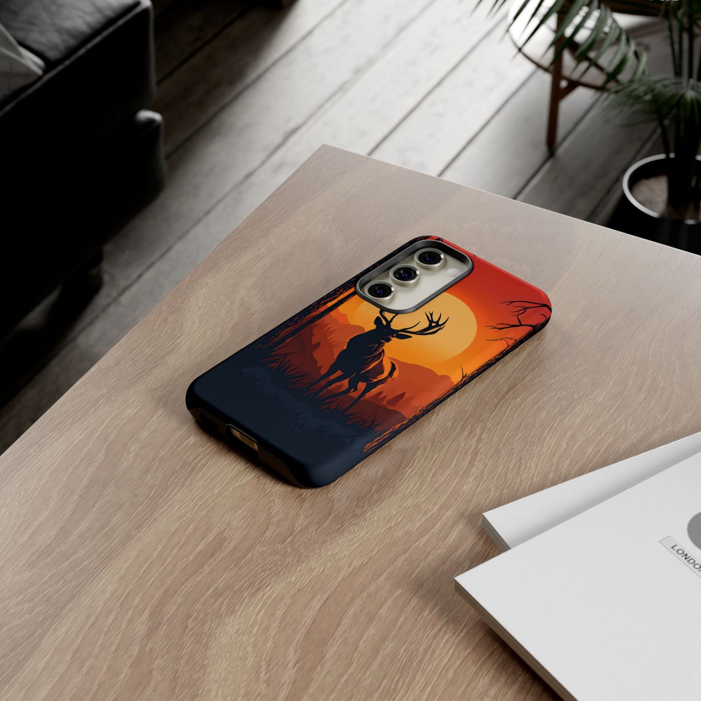 Wildlife Phone Case - Stag and Sunset Design for Nature Lovers
