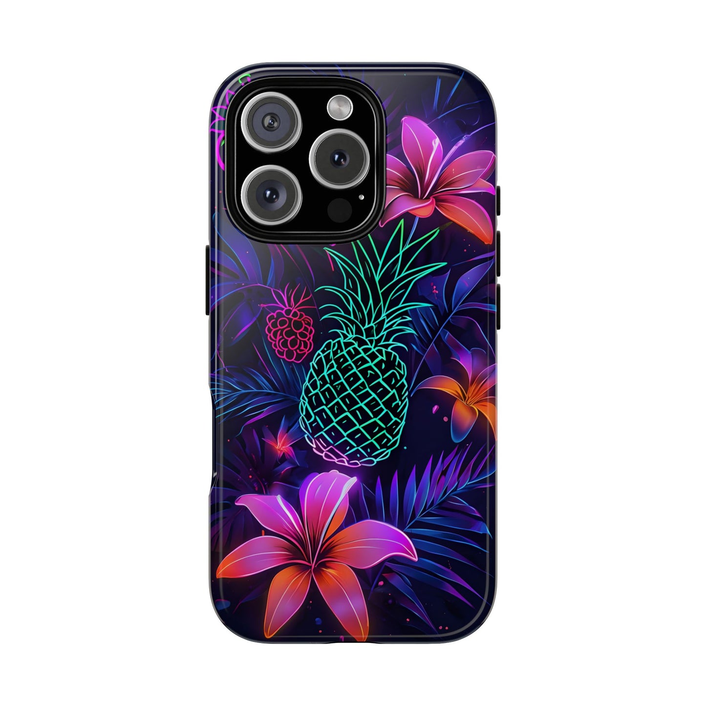 Tough Cases - Tropical Neon Floral iPhone Case